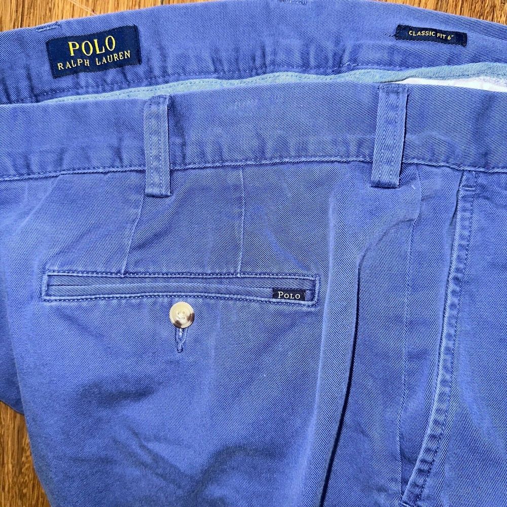 Polo Ralph Lauren Shorts Blue Size 40 Classic Fit 6" 100% Cotton - Picture 1 of 5